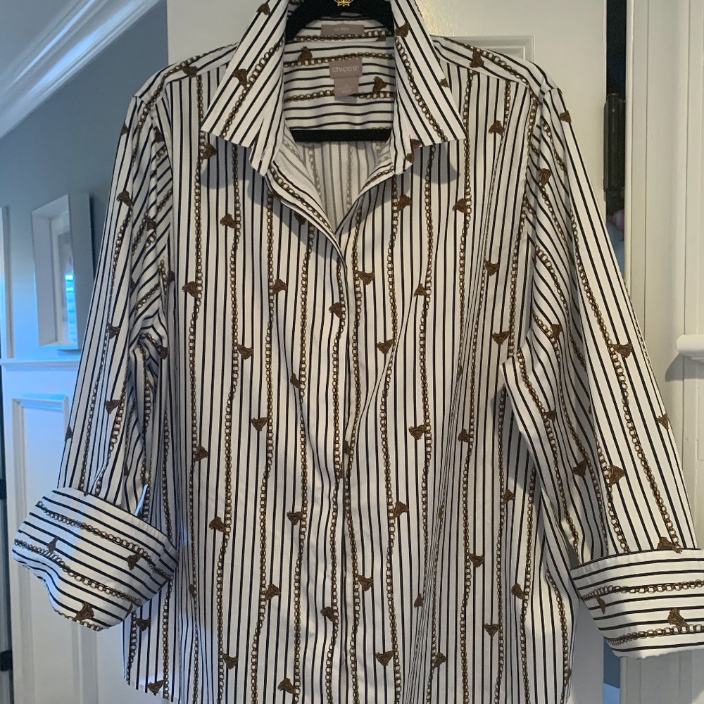 Chico's Status No Iron Tailored Shirt...size XXL